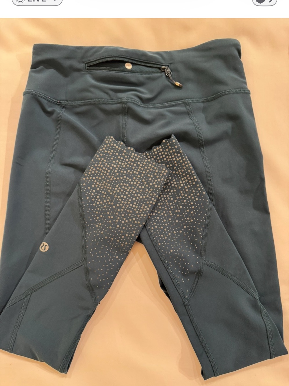 Lululemon Leggings with Reflective Dot Detail